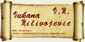 Vukana Milivojević vizit kartica